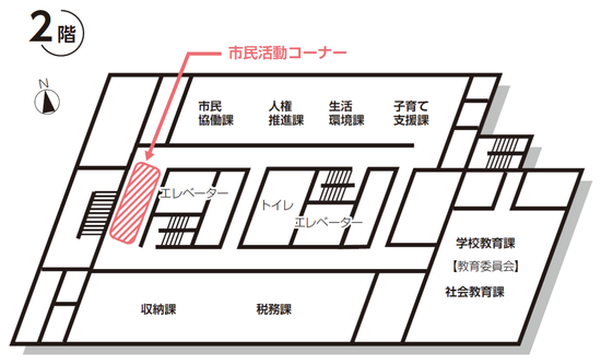 画像　市民活動コーナー位置図